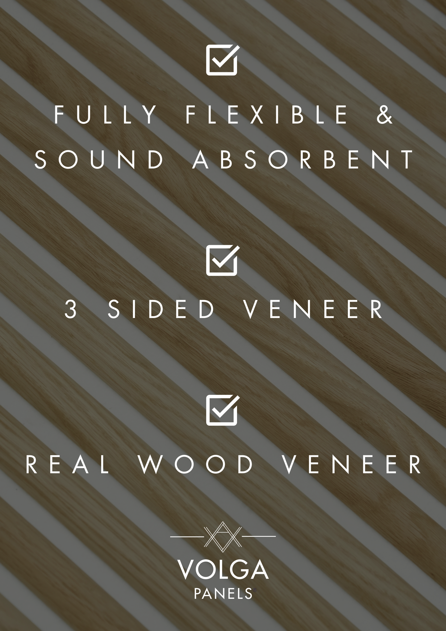 Hickory Walnut Flexi Acoustic Wall Panel - Volga Panels™
