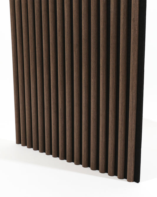 Hickory Walnut Fluted Acoustic Wall Panel - Volga Panels™