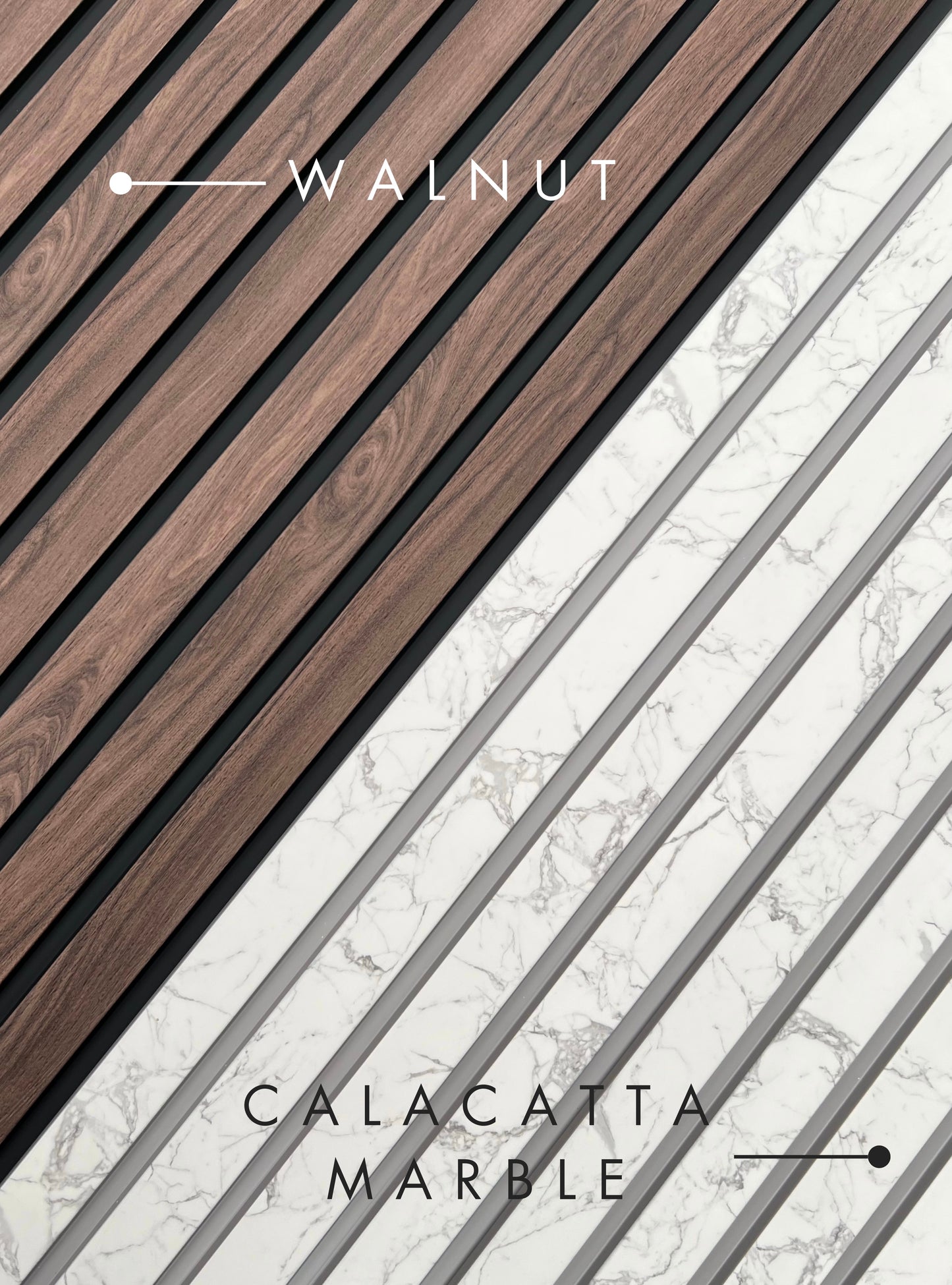 Calacatta Marble Slat Wall Panel - Volga Panels™