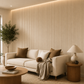 Ivory Silk Fluted Slat Wall Panel - Volga Panels™ (Moisture-proof)