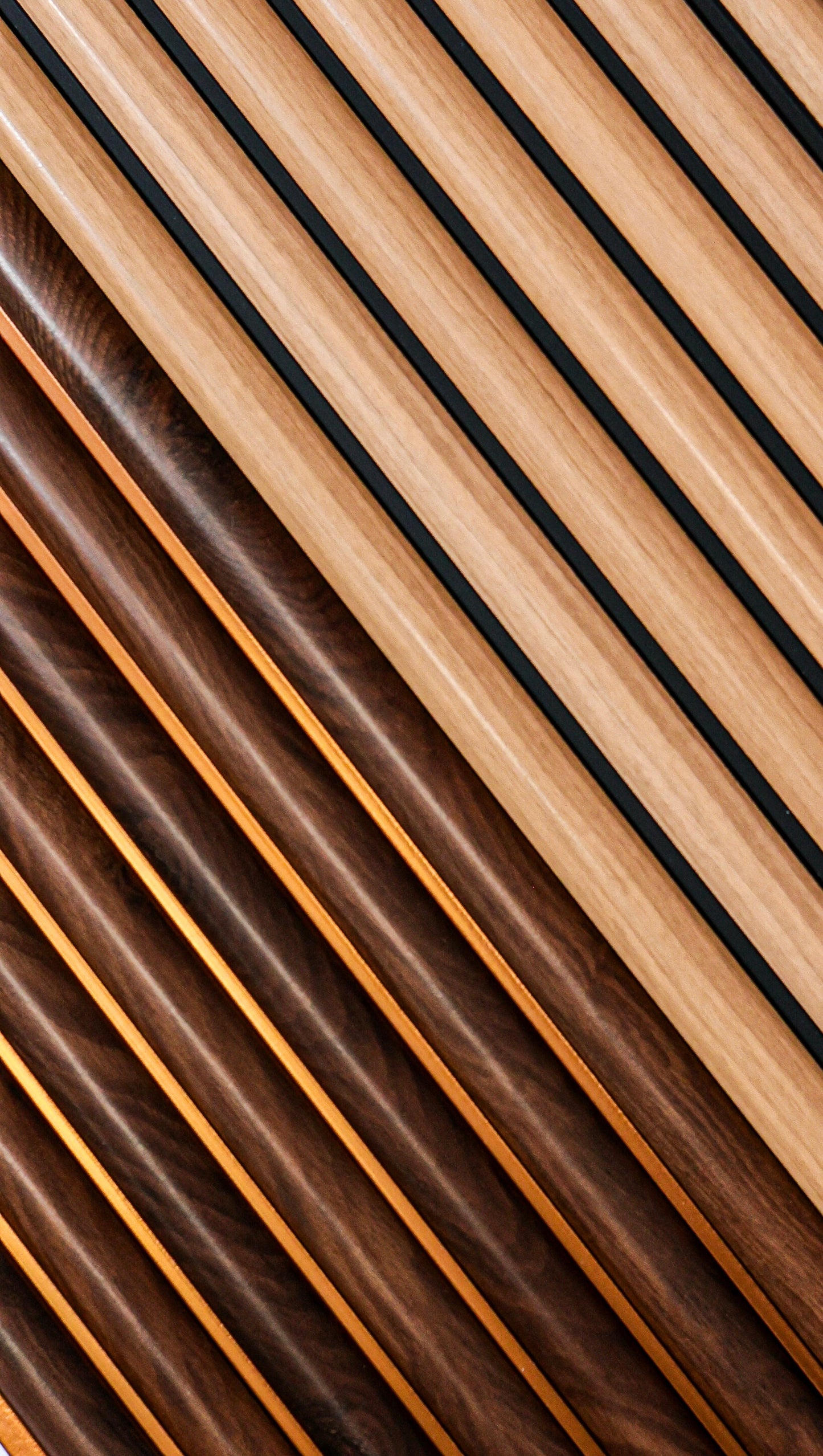 Cherry Mahogany Fluted Slat Wall Panel - Volga Panels™ (Moisture-proof)