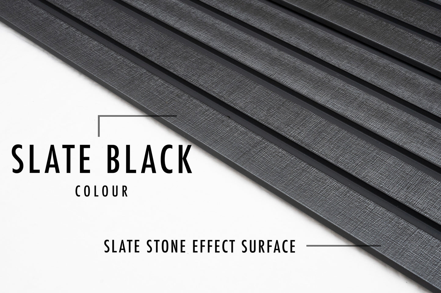 Slate Black Slat Wall Panel - Volga Panels™