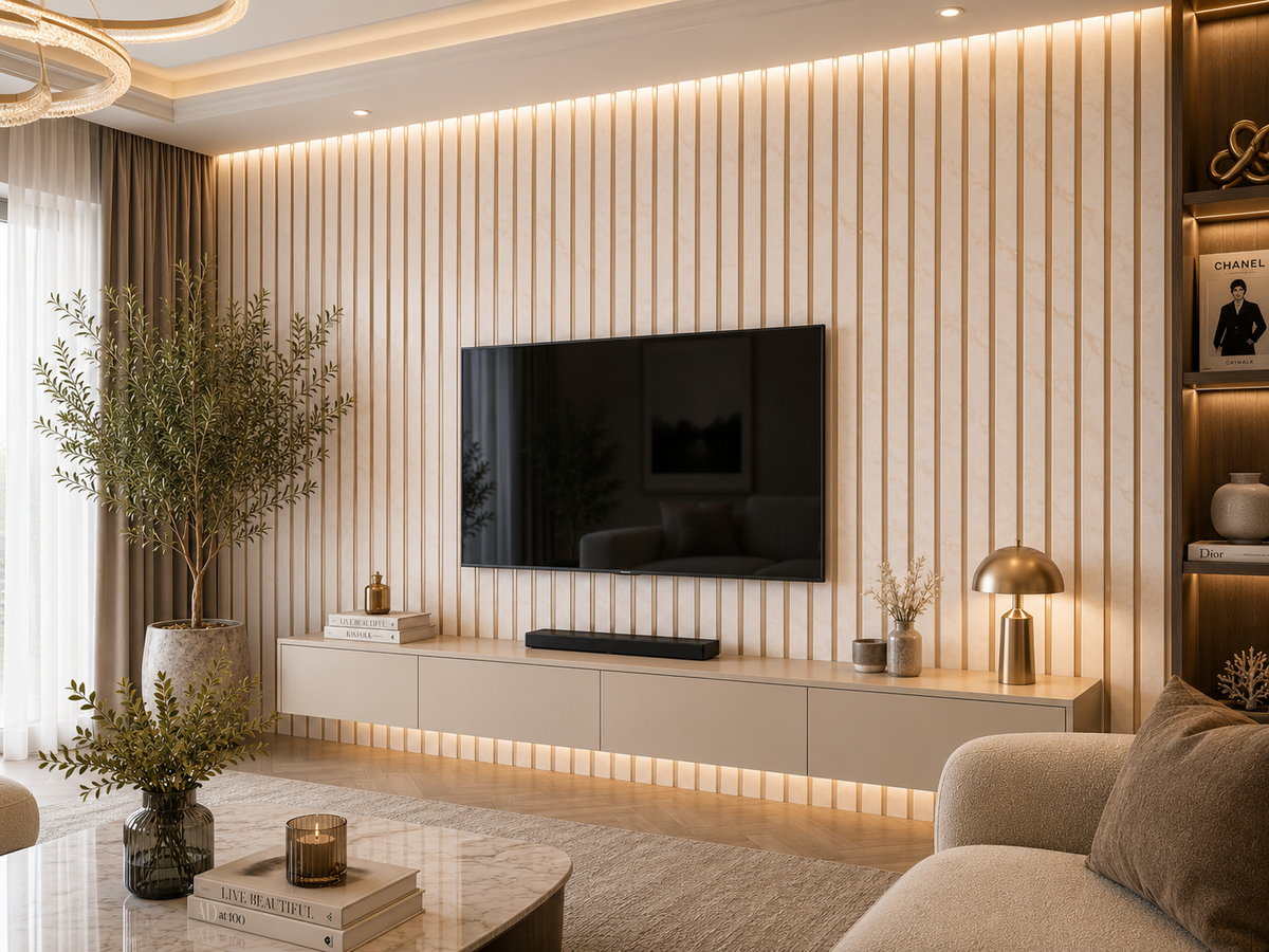 Onyx Marble Slat Wall Panel - Volga Panels™ (Moisture-proof)