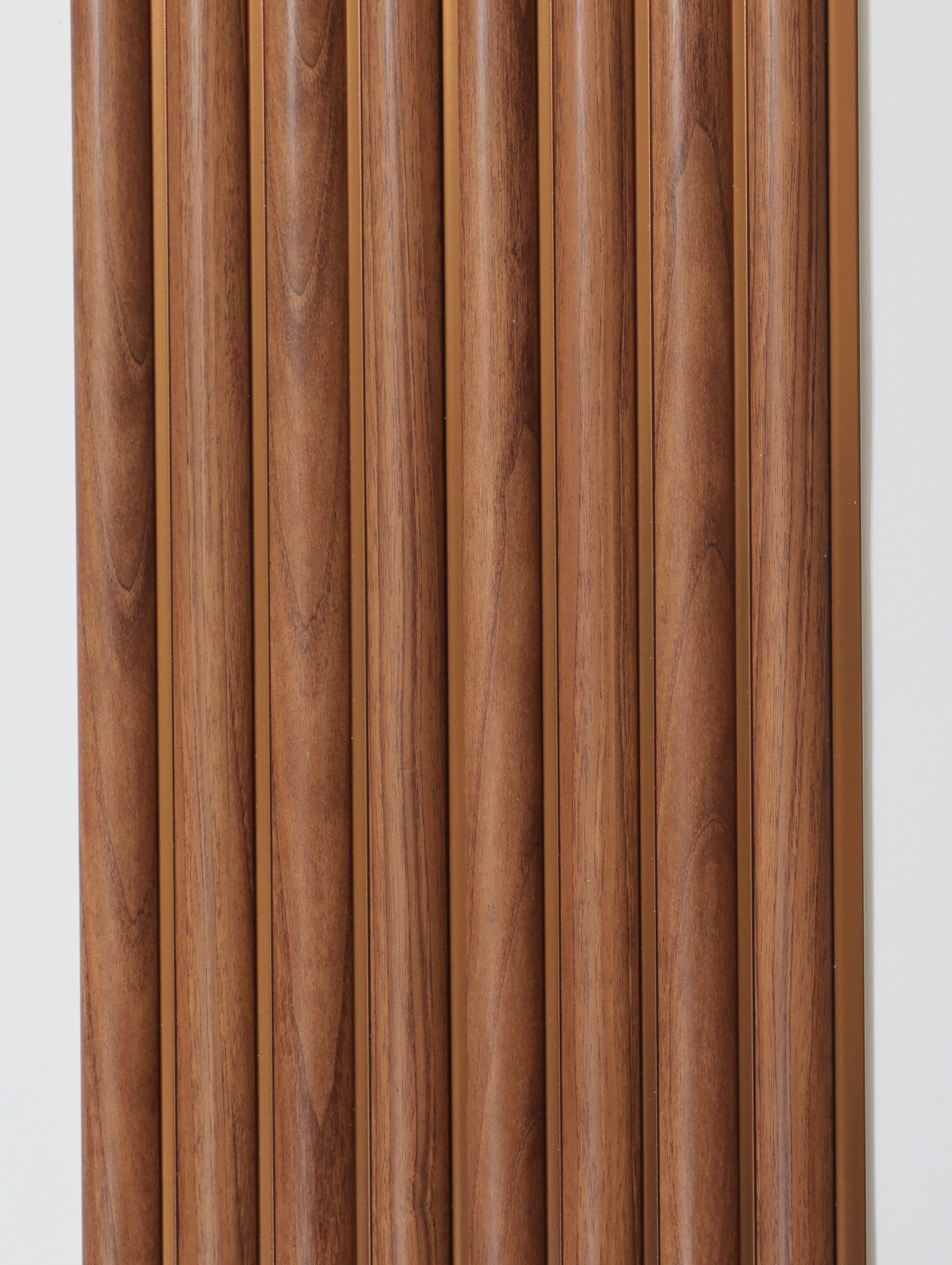 Bourbon Walnut Fluted Slat Wall Panel - Volga Panels™ (Moisture-proof)