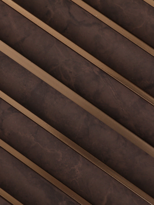 Mocha Marble Fluted Slat Wall Panel - Volga Panels™